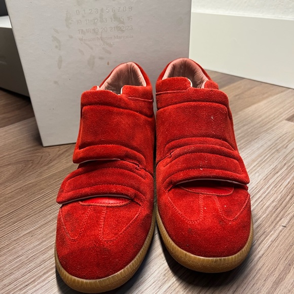 Maison Margiela Double Strap Future Low (Red Suede) Size 10 (44eu) - Picture 4 of 9